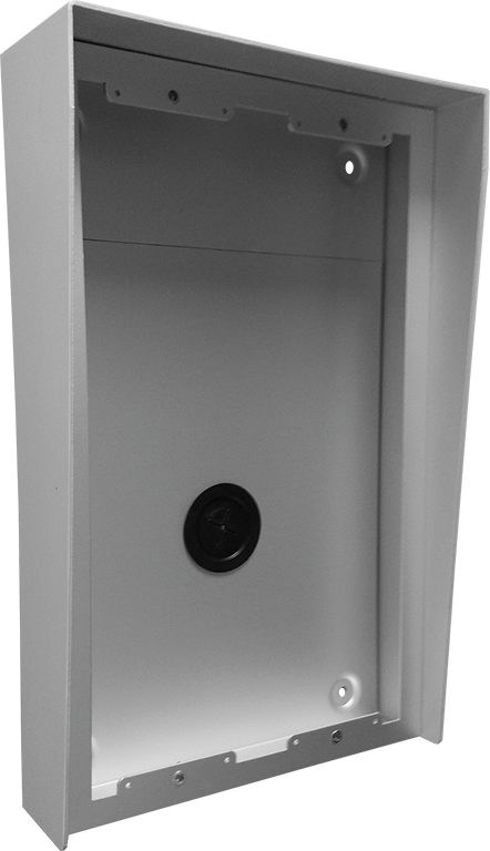 N876/AL surface box with integrated rain shield