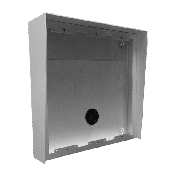 N879/AL surface box with integrated rain shield