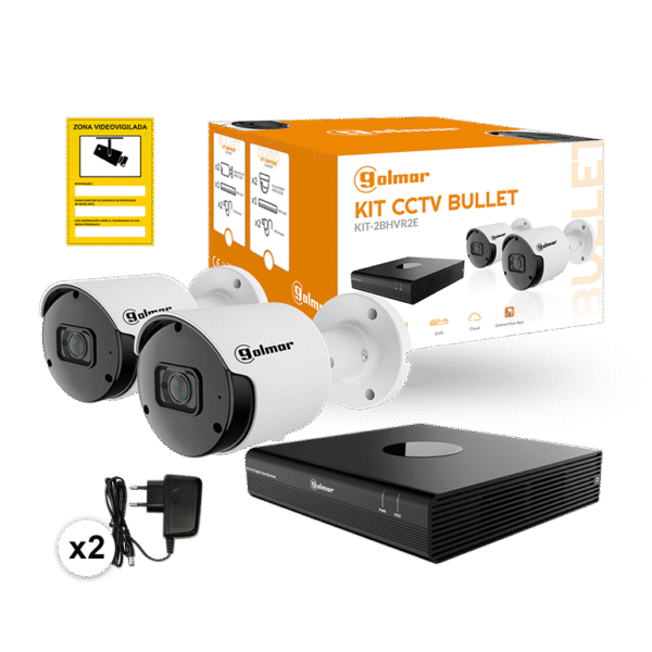 CCTV kit KIT-2BHVR2E with 2 bullets